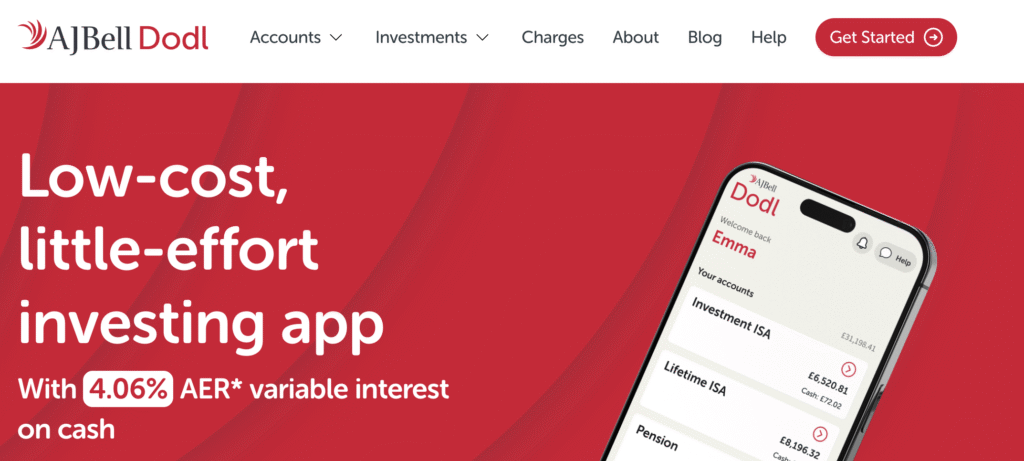 AJ Bell dodl app for low cost investing