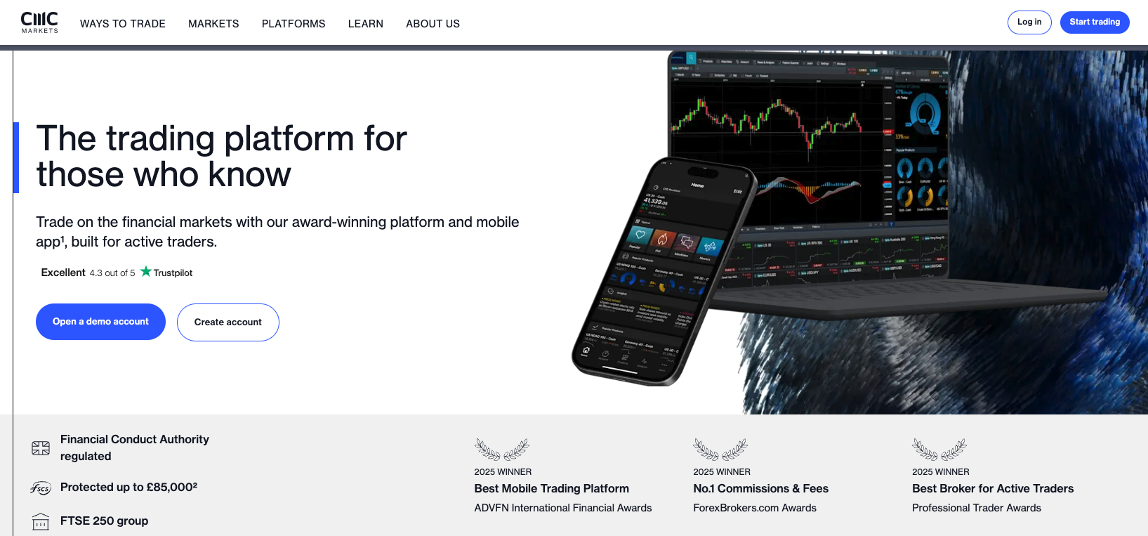 CMC Markets create account page