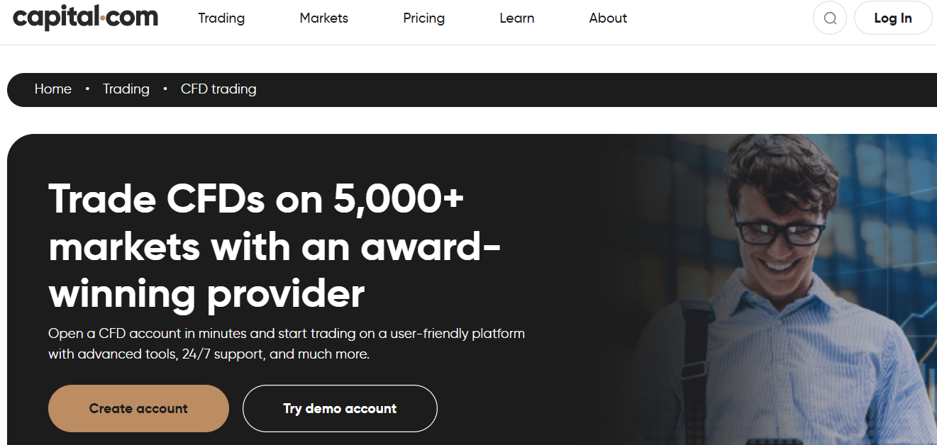 Capital.com CFD trading platform