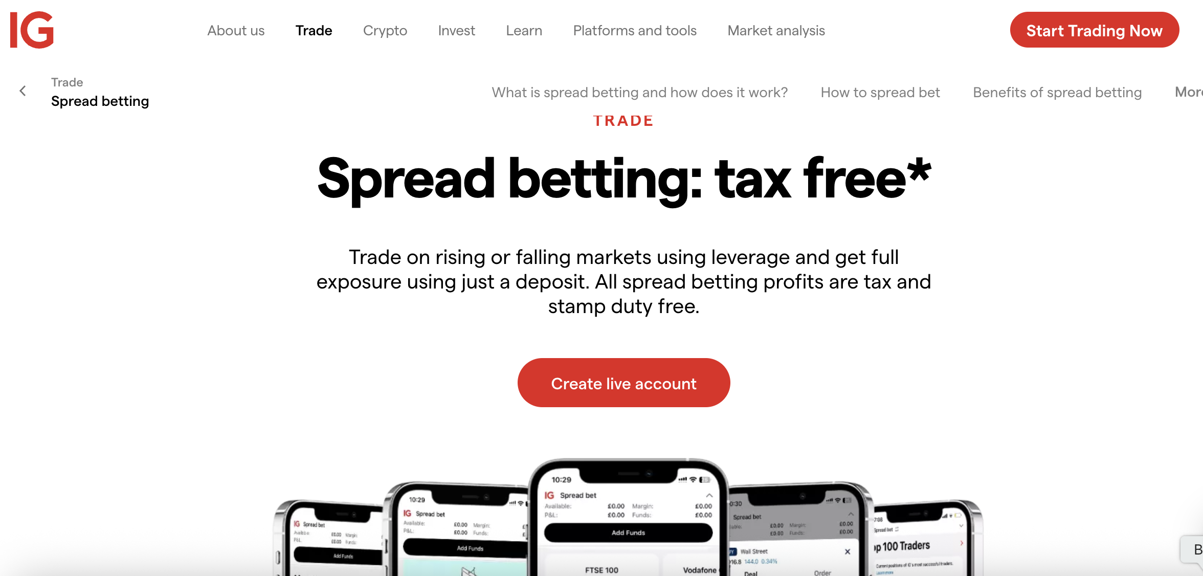 IG spread betting platform UK