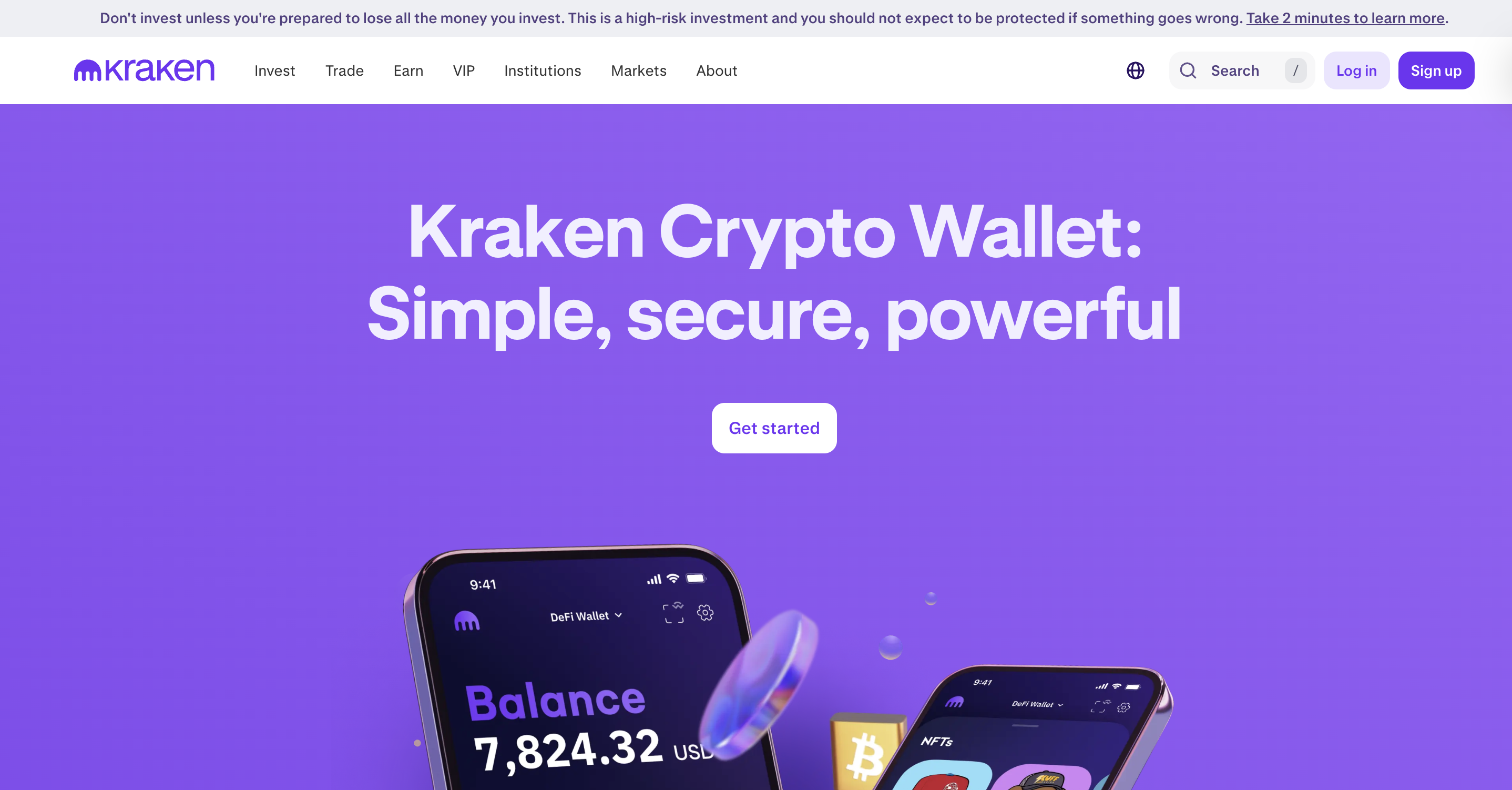 Kraken Bitcoin wallet for UK users.