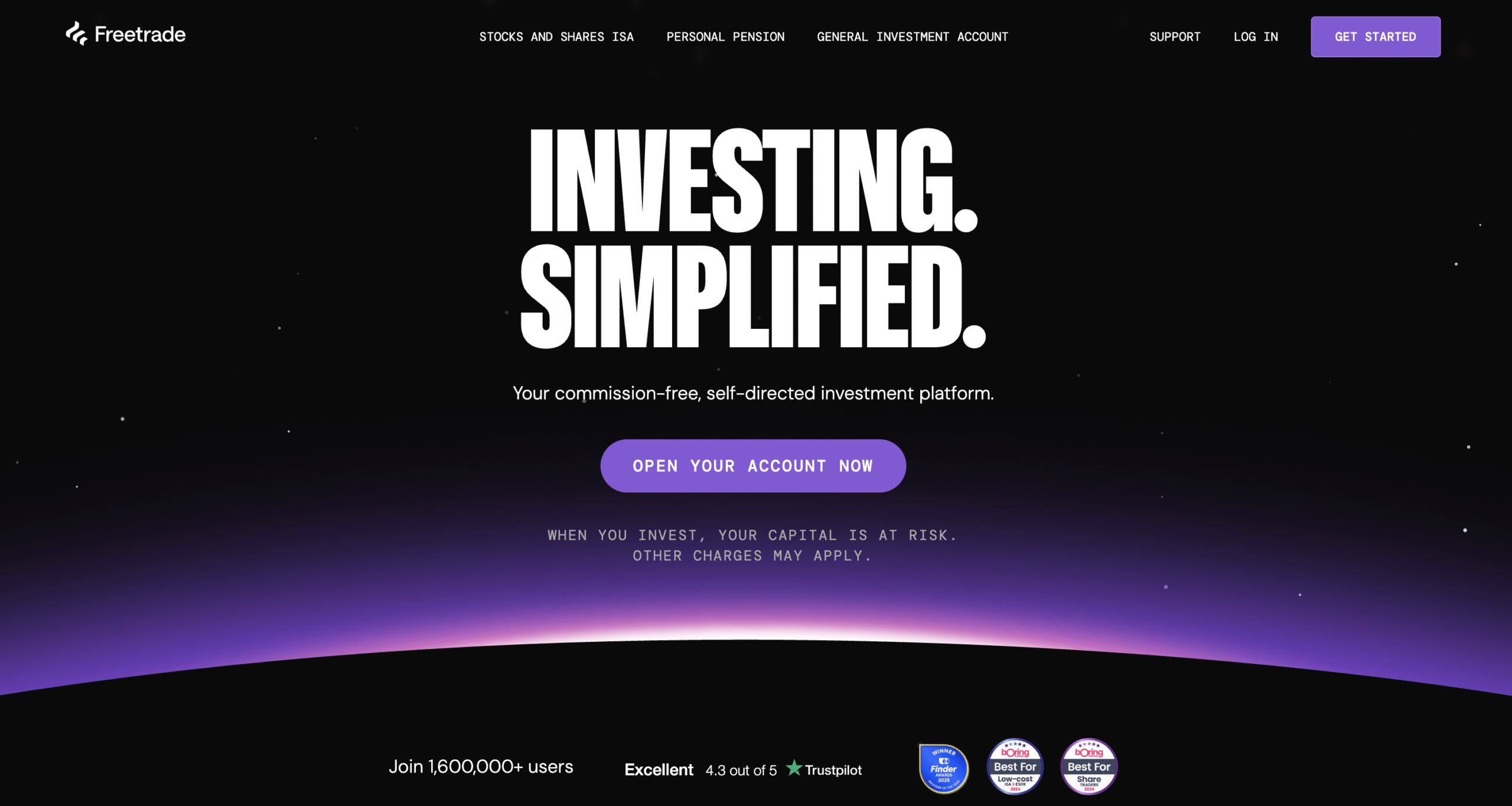 Freetrade investing platform in the UK.