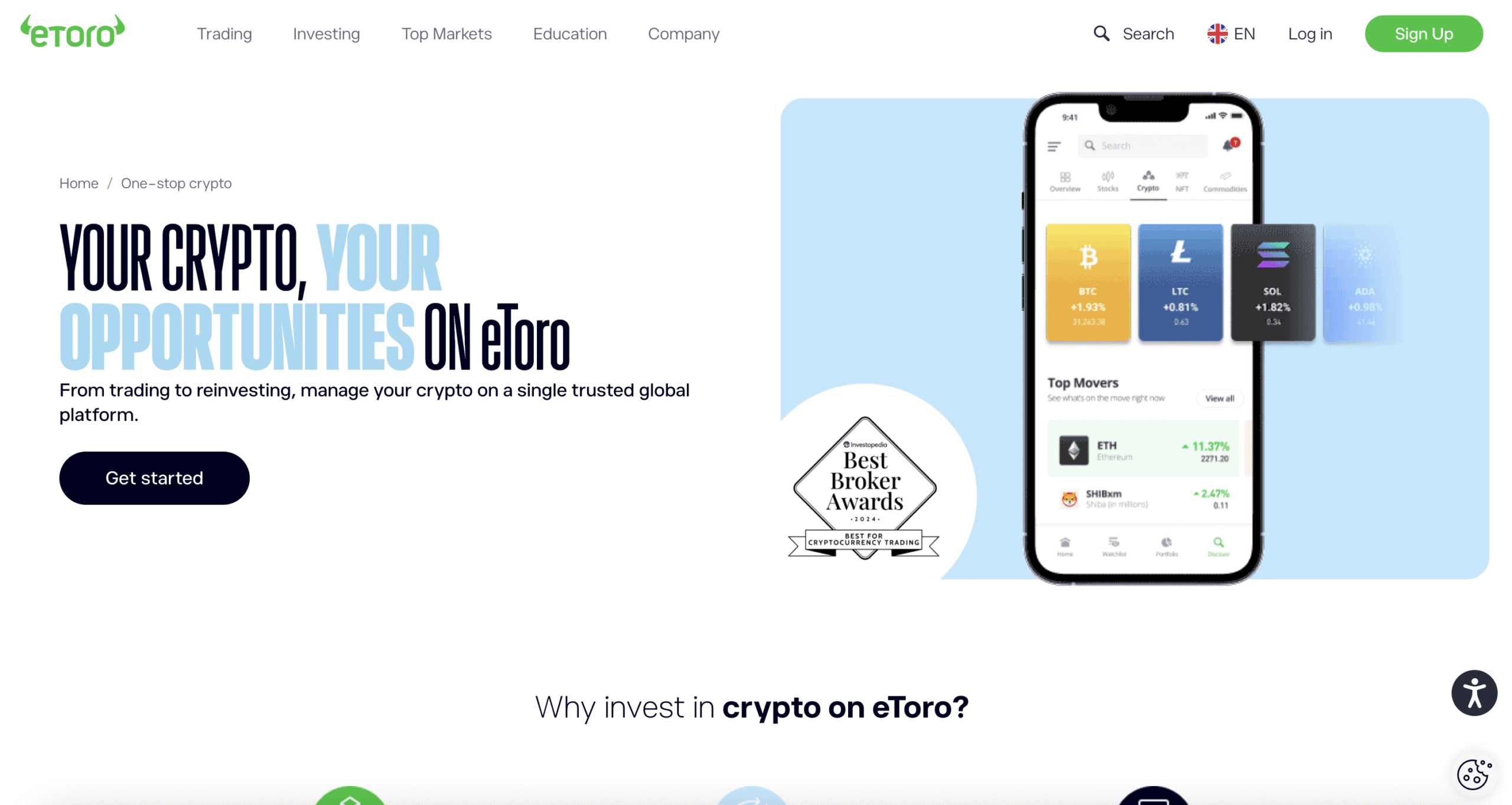etoro crypto sign up page
