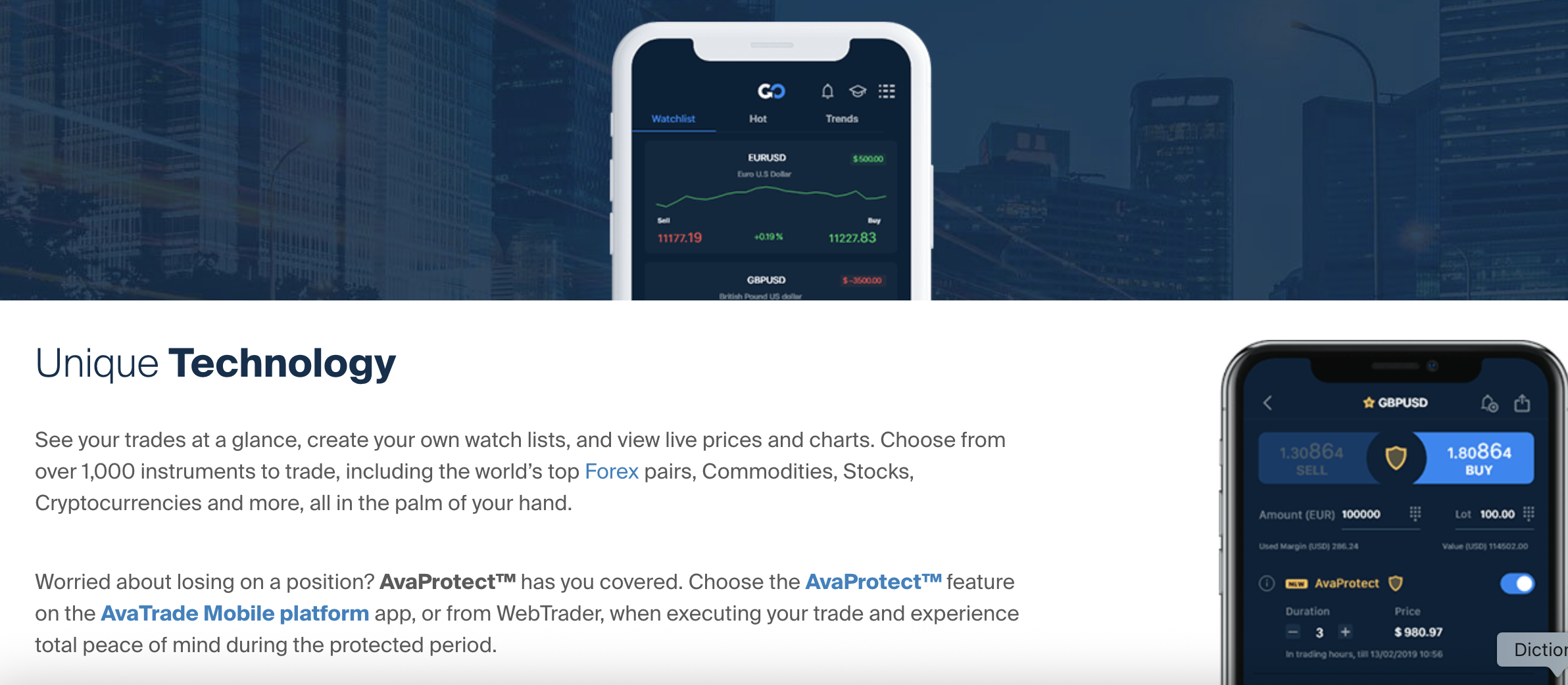 AvaTrade app overview
