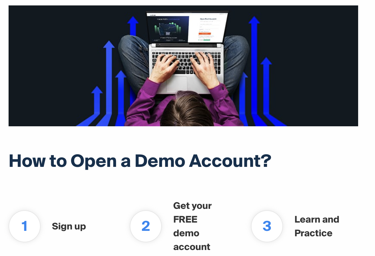 AvaTrade demo account page