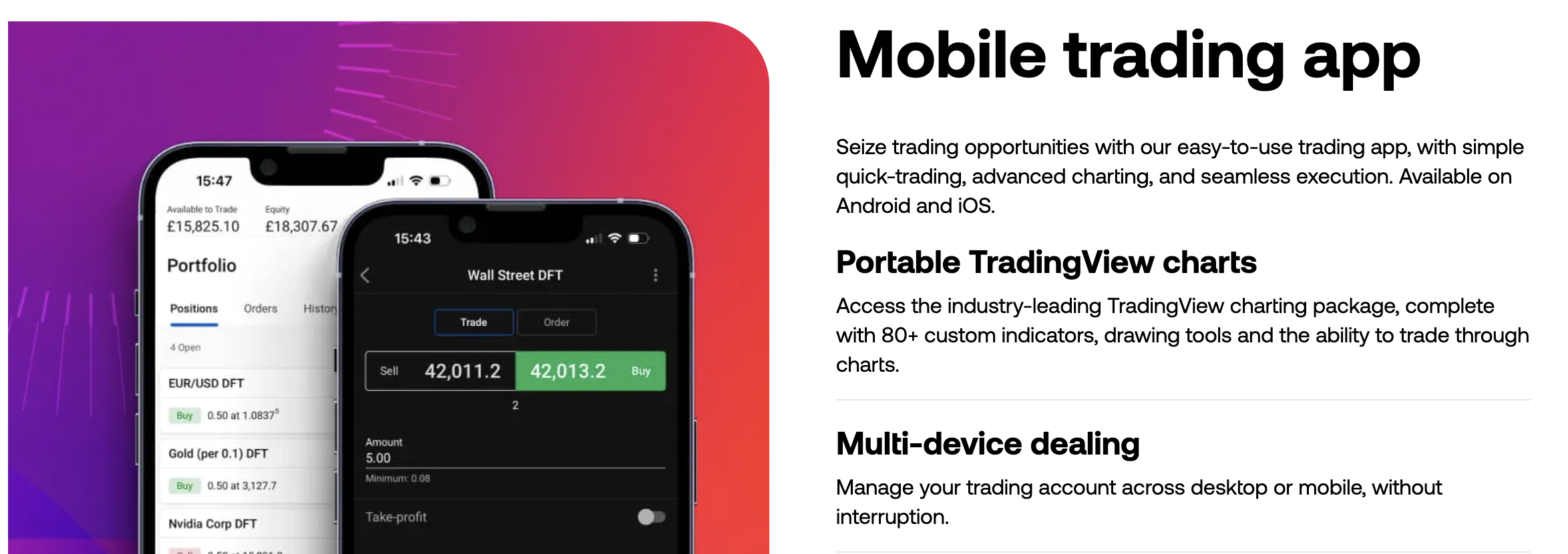 city index mobile app page