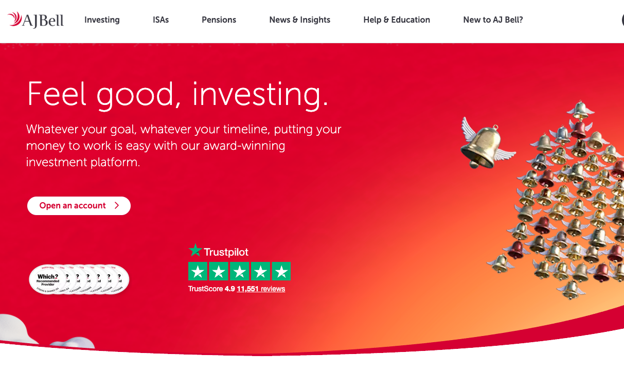 AJ Bell UK investment platform.
