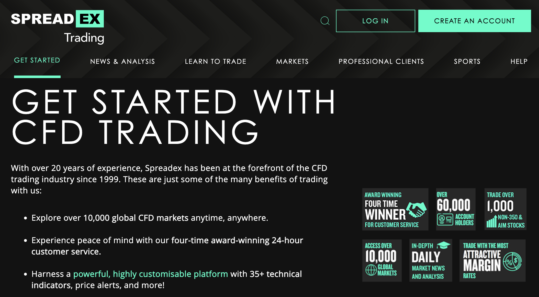 Spreadex get started with cfd trading page